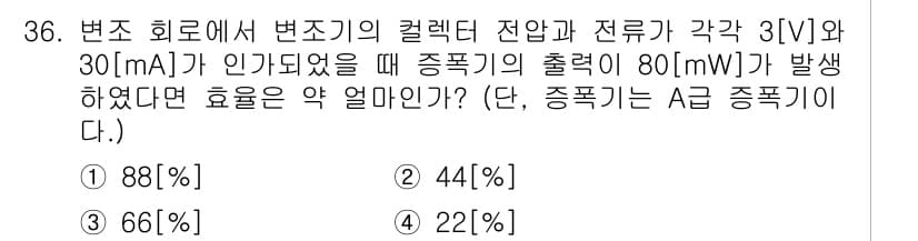 전파전자통신기사 2017년 36번 - 정답과 핵심 포인트를 검수 중인 기출문제