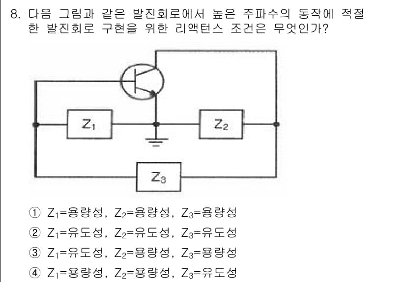 전파전자통신기사 2017년 8번 - 주파수의 공진을 위해서는 회로의 리액턴스가 서로 상쇄되어야 한다. 즉, ... 에 관한 핵심 기출문제