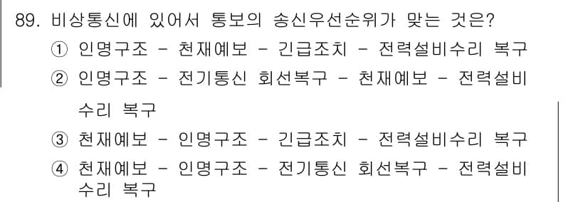 전파전자통신기사 2017년 89번 - 정답과 핵심 포인트를 검수 중인 기출문제