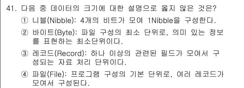 워드프로세서 2020년 41번 - 정답과 핵심 포인트를 검수 중인 기출문제