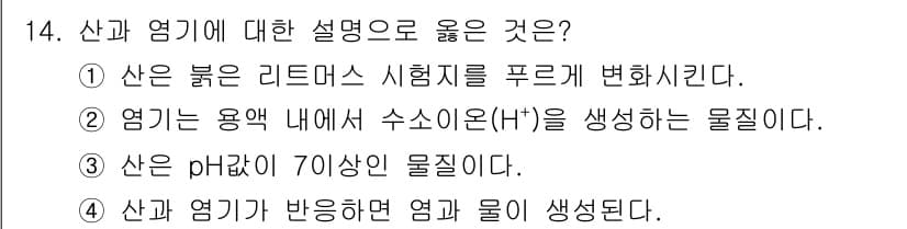 화학분석기사 2015년 14번 - 정답과 핵심 포인트를 검수 중인 기출문제