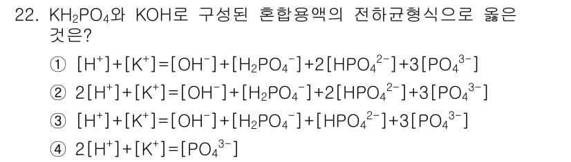 화학분석기사 2015년 22번 - 정답과 핵심 포인트를 검수 중인 기출문제