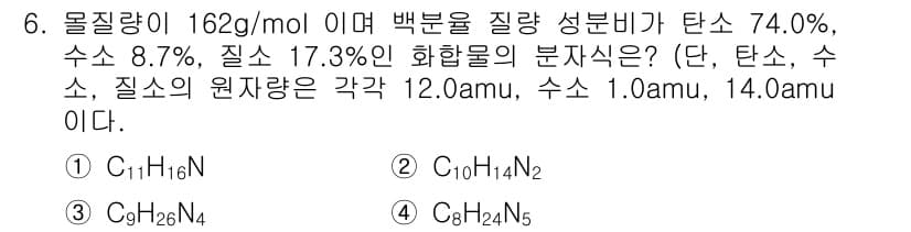화학분석기사 2017년 6번 - 정답과 핵심 포인트를 검수 중인 기출문제