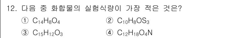 화학분석기사(구) 2018년 12번 - 정답과 핵심 포인트를 검수 중인 기출문제