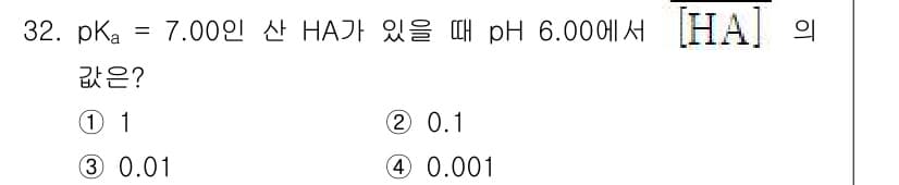 화학분석기사(구) 2019년 32번 - 정답과 핵심 포인트를 검수 중인 기출문제