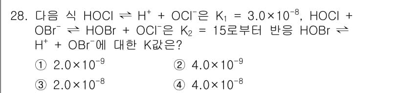 화학분석기사 2019년 28번 - 정답과 핵심 포인트를 검수 중인 기출문제