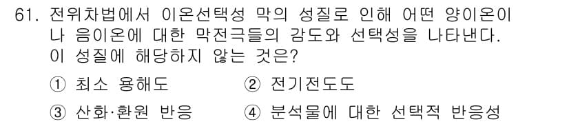 화학분석기사 2019년 61번 - 정답과 핵심 포인트를 검수 중인 기출문제