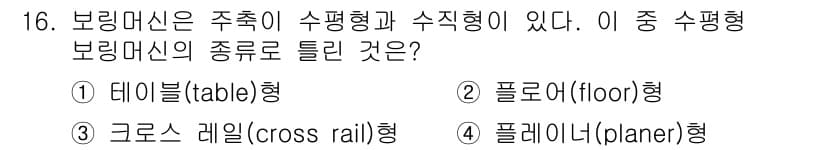 기계가공기능장 2015년 16번 - 정답과 핵심 포인트를 검수 중인 기출문제