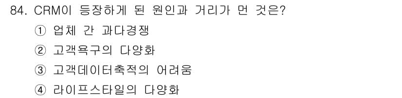 텔레마케팅관리사 2020년 84번 - 정답과 핵심 포인트를 검수 중인 기출문제