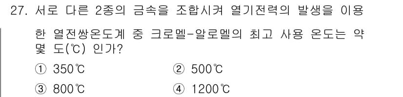 금속재료기능장 2015년 27번 - 정답과 핵심 포인트를 검수 중인 기출문제