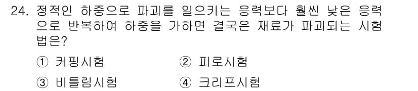 금속재료기능장 2016년 24번 - 정답과 핵심 포인트를 검수 중인 기출문제