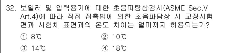 초음파비파괴검사산업기사 2020년 32번 - 정답과 핵심 포인트를 검수 중인 기출문제