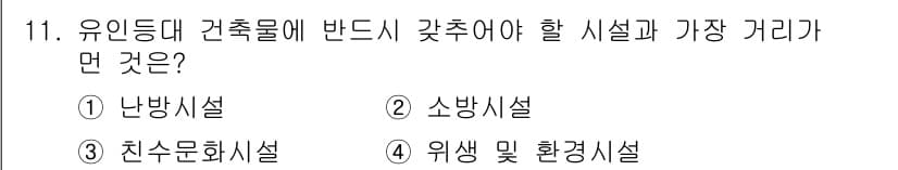 항로표지기사 2018년 11번 - 정답과 핵심 포인트를 검수 중인 기출문제