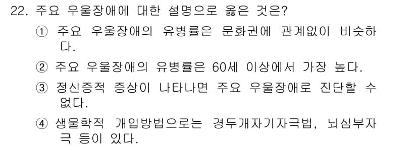 임상심리사_2급 2020년 22번 - 정답과 핵심 포인트를 검수 중인 기출문제