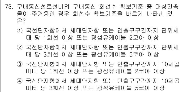 정보통신산업기사 2020년 73번 - 정답과 핵심 포인트를 검수 중인 기출문제
