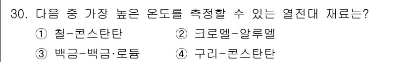 금속재료기사 2020년 30번 - 정답과 핵심 포인트를 검수 중인 기출문제
