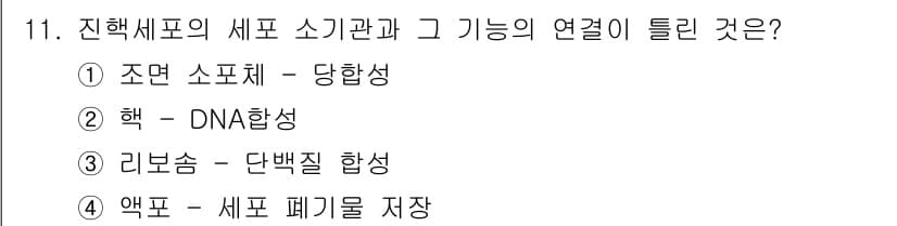 바이오화학제품제조기사 2020년 11번 - 정답과 핵심 포인트를 검수 중인 기출문제