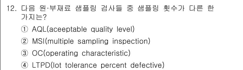 바이오화학제품제조기사 2020년 12번 - 정답과 핵심 포인트를 검수 중인 기출문제