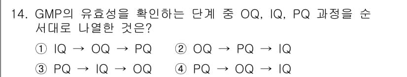 바이오화학제품제조기사 2020년 14번 - 정답과 핵심 포인트를 검수 중인 기출문제