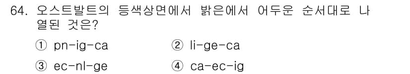 시각디자인기사 2020년 64번 - 정답과 핵심 포인트를 검수 중인 기출문제