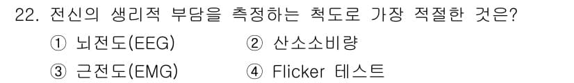 인간공학기사 2020년 22번 - 정답과 핵심 포인트를 검수 중인 기출문제