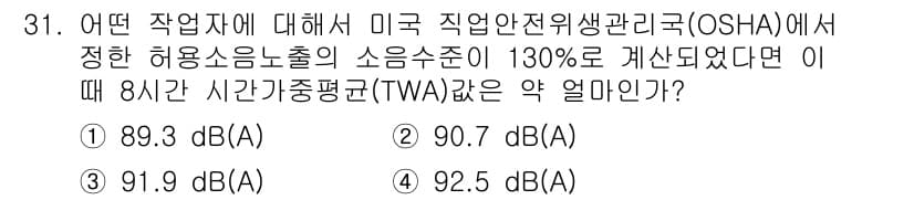 인간공학기사 2020년 31번 - 정답과 핵심 포인트를 검수 중인 기출문제