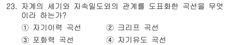 자기비파괴검사기사(구) 2020년 23번 - 정답과 핵심 포인트를 검수 중인 기출문제