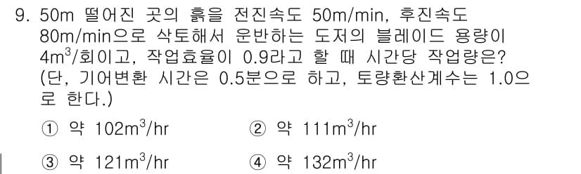건설기계정비산업기사 2020년 9번 - 정답과 핵심 포인트를 검수 중인 기출문제