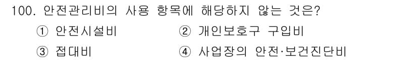건설안전산업기사 2020년 100번 - 정답과 핵심 포인트를 검수 중인 기출문제