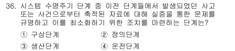건설안전산업기사 2020년 36번 - 정답과 핵심 포인트를 검수 중인 기출문제