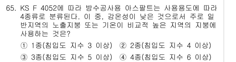 건설안전산업기사 2020년 65번 - 정답과 핵심 포인트를 검수 중인 기출문제