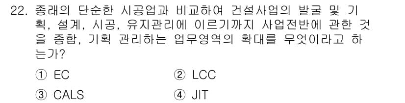 건축산업기사 2020년 22번 - 정답과 핵심 포인트를 검수 중인 기출문제