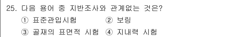 건축산업기사 2020년 25번 - 정답과 핵심 포인트를 검수 중인 기출문제