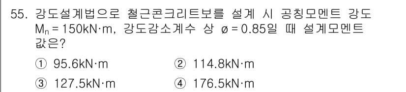 건축산업기사 2020년 55번 - 정답과 핵심 포인트를 검수 중인 기출문제