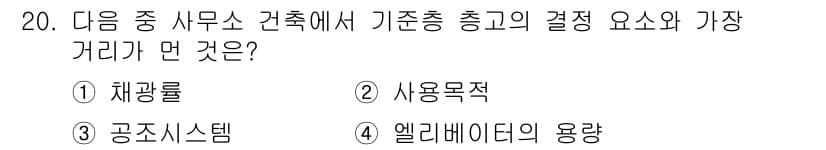 실내건축산업기사 2020년 20번 - 정답과 핵심 포인트를 검수 중인 기출문제
