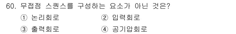 생산자동화산업기사 2020년 60번 - 정답과 핵심 포인트를 검수 중인 기출문제