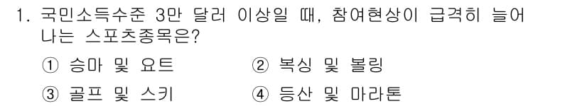 스포츠경영관리사 2020년 1번 - 정답과 핵심 포인트를 검수 중인 기출문제