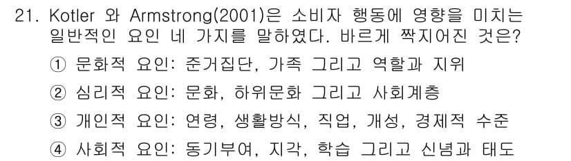 스포츠경영관리사 2020년 21번 - 정답과 핵심 포인트를 검수 중인 기출문제