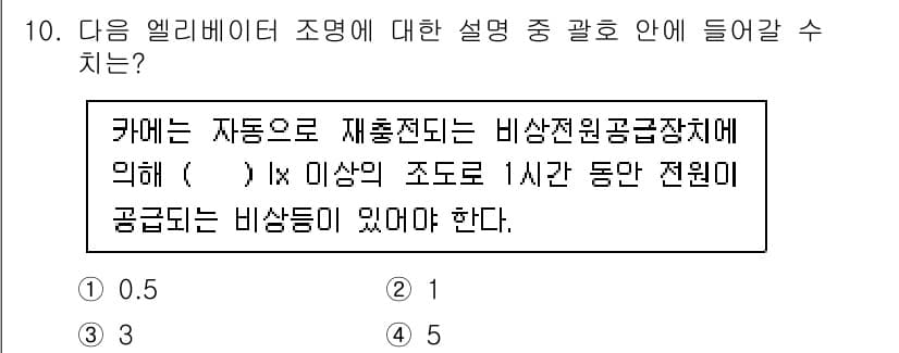 승강기산업기사 2020년 10번 - 정답과 핵심 포인트를 검수 중인 기출문제