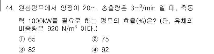 승강기산업기사 2020년 44번 - 정답과 핵심 포인트를 검수 중인 기출문제