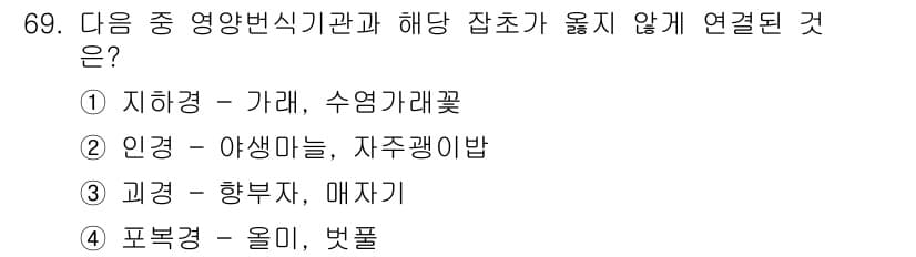 식물보호산업기사 2020년 69번 - 정답과 핵심 포인트를 검수 중인 기출문제