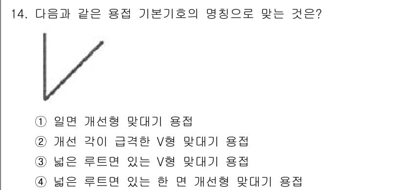 용접산업기사 2020년 14번 - 정답과 핵심 포인트를 검수 중인 기출문제