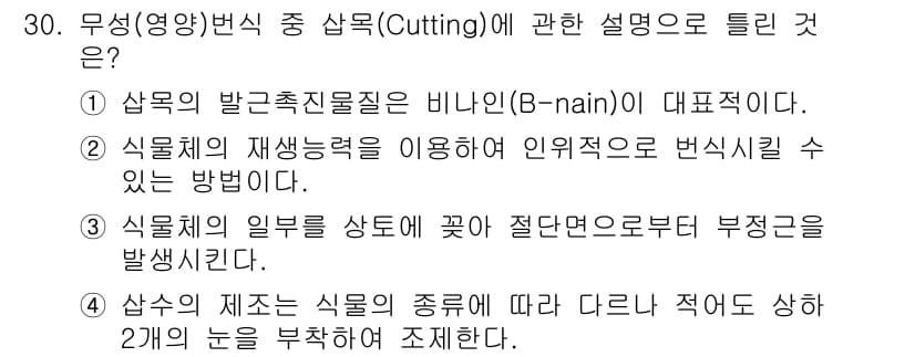 조경산업기사 2020년 30번 - 정답과 핵심 포인트를 검수 중인 기출문제