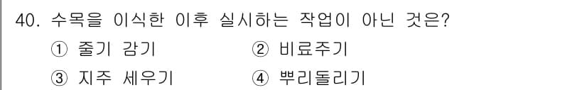 조경산업기사 2020년 40번 - 정답과 핵심 포인트를 검수 중인 기출문제