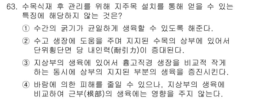 조경산업기사 2020년 63번 - 정답과 핵심 포인트를 검수 중인 기출문제