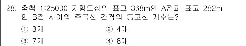 지적산업기사 2020년 28번 - 정답과 핵심 포인트를 검수 중인 기출문제