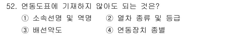 철도신호산업기사 2020년 52번 - 정답과 핵심 포인트를 검수 중인 기출문제