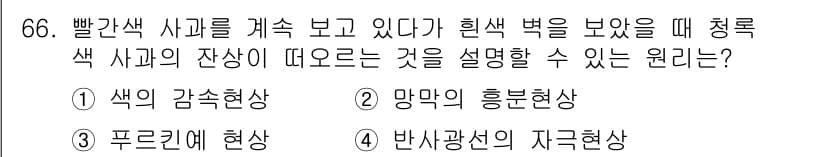 컬러리스트산업기사 2020년 66번 - 정답과 핵심 포인트를 검수 중인 기출문제
