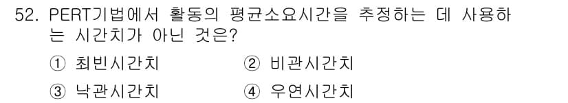 품질경영산업기사 2020년 52번 - 정답과 핵심 포인트를 검수 중인 기출문제