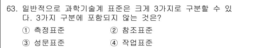 품질경영산업기사 2020년 63번 - 정답과 핵심 포인트를 검수 중인 기출문제